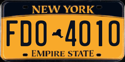 NY license plate FDO4010