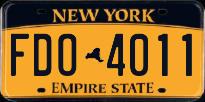 NY license plate FDO4011