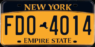 NY license plate FDO4014