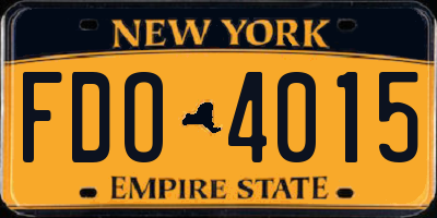 NY license plate FDO4015