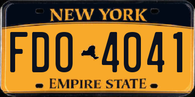 NY license plate FDO4041