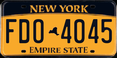 NY license plate FDO4045