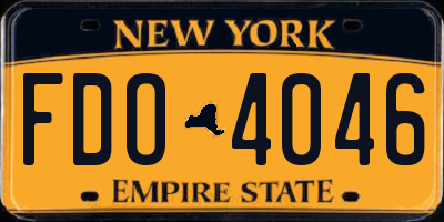 NY license plate FDO4046