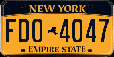 NY license plate FDO4047