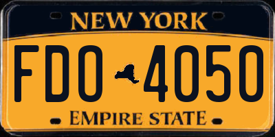 NY license plate FDO4050