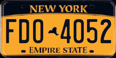 NY license plate FDO4052