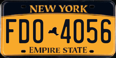 NY license plate FDO4056