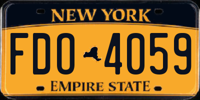 NY license plate FDO4059