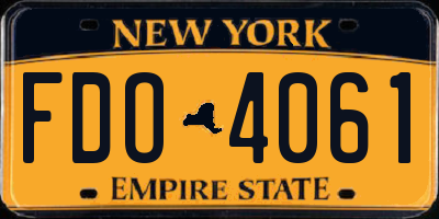 NY license plate FDO4061