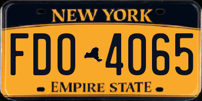 NY license plate FDO4065