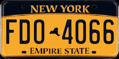 NY license plate FDO4066