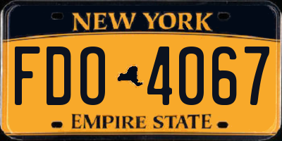 NY license plate FDO4067