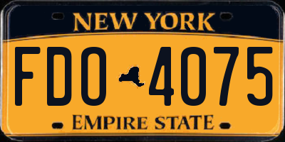 NY license plate FDO4075
