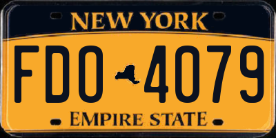 NY license plate FDO4079