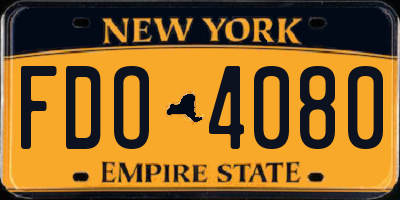 NY license plate FDO4080
