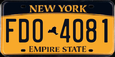 NY license plate FDO4081