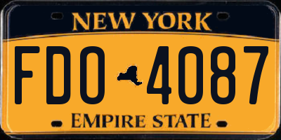 NY license plate FDO4087