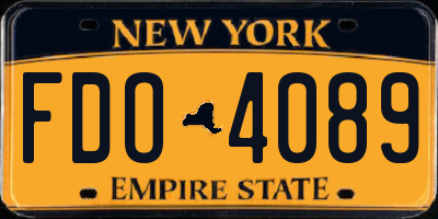 NY license plate FDO4089