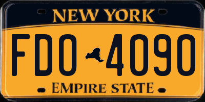 NY license plate FDO4090