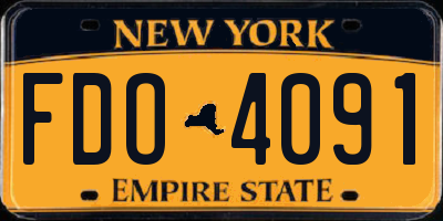 NY license plate FDO4091