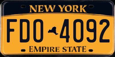 NY license plate FDO4092