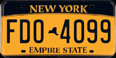 NY license plate FDO4099
