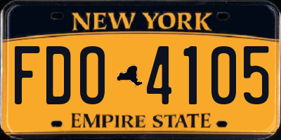 NY license plate FDO4105