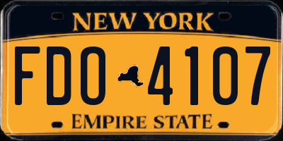 NY license plate FDO4107