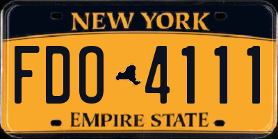 NY license plate FDO4111