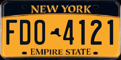 NY license plate FDO4121