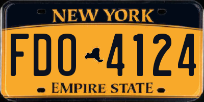 NY license plate FDO4124