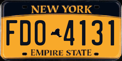 NY license plate FDO4131