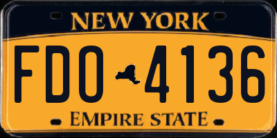 NY license plate FDO4136
