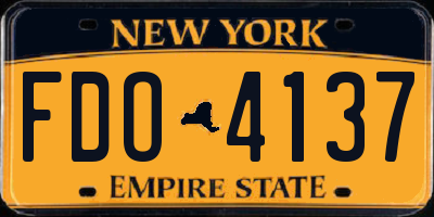 NY license plate FDO4137