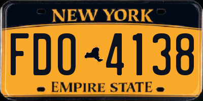 NY license plate FDO4138