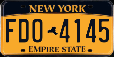 NY license plate FDO4145