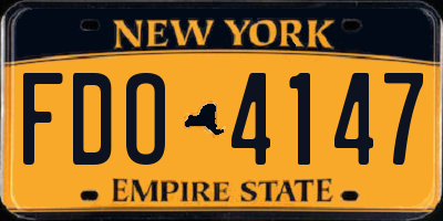 NY license plate FDO4147