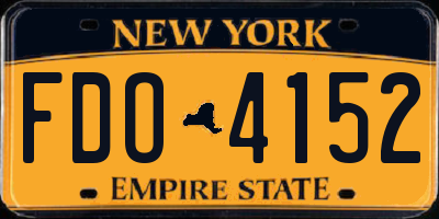 NY license plate FDO4152