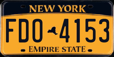 NY license plate FDO4153