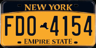NY license plate FDO4154