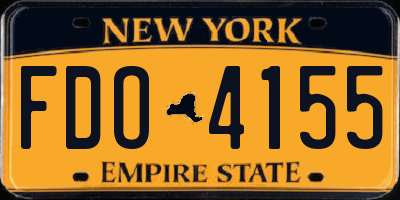 NY license plate FDO4155