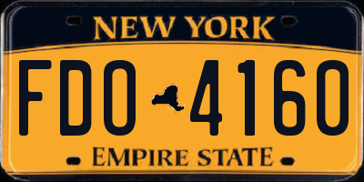 NY license plate FDO4160