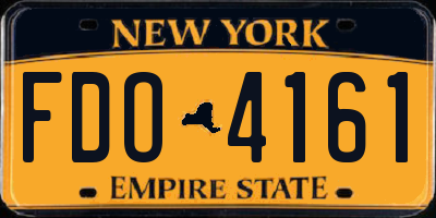 NY license plate FDO4161