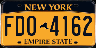 NY license plate FDO4162