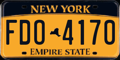 NY license plate FDO4170
