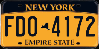 NY license plate FDO4172