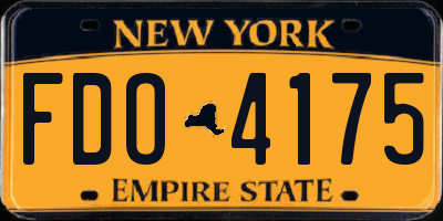 NY license plate FDO4175