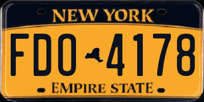NY license plate FDO4178