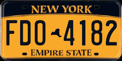 NY license plate FDO4182