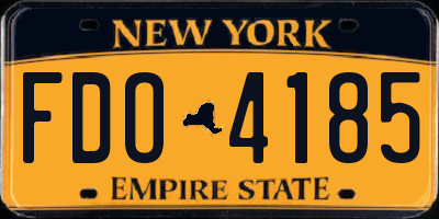 NY license plate FDO4185